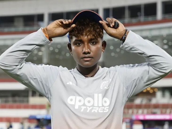 भारतीय टीम से विकेटकीपर बैटर जी कमलिनी डेब्यू कर रहीं हैं। - Dainik Bhaskar