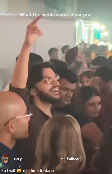 बाद में ओरी द्वारा शेयर किए गए एक अनएडिटेड वीडियो में वीर को खुशी-खुशी तारा और एपी के लिए चीयर करते हुए देखा गया।