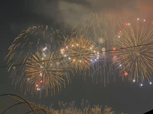 साउथ कोरिया में नए साल के मौके पर आतिशबाजी।