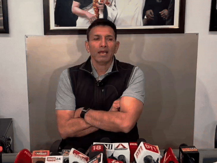 कांग्रेस प्रदेशाध्यक्ष ने भोपाल में प्रेस वार्ता की। - Dainik Bhaskar