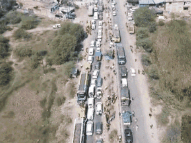 कुंभ के दौरान जाम की झलक