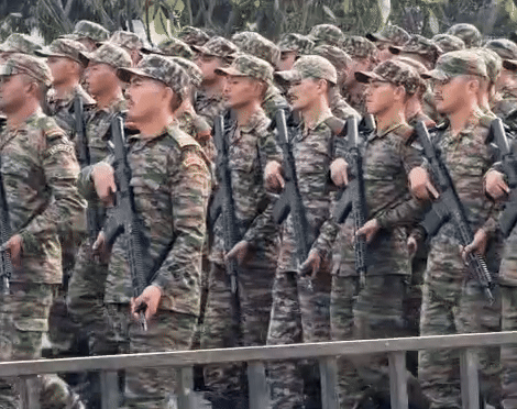 अलग-अलग देश की सेना के जवानों ने भी मार्च पास्ट की प्रैक्टिस की।