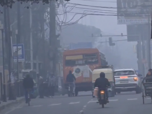 मुरादाबाद में शीतलहर के साथ घना कोहरा छाया हुआ है। लोग ठंड से बचने के लिए अलाव का सहारा ले रहे हैं।