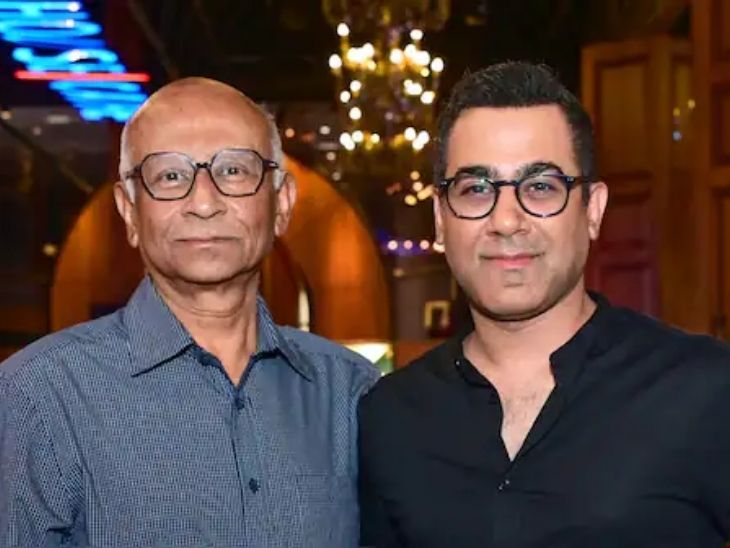 मुलगा सौरभ कोठारीसोबत मनोज कोठारी.
