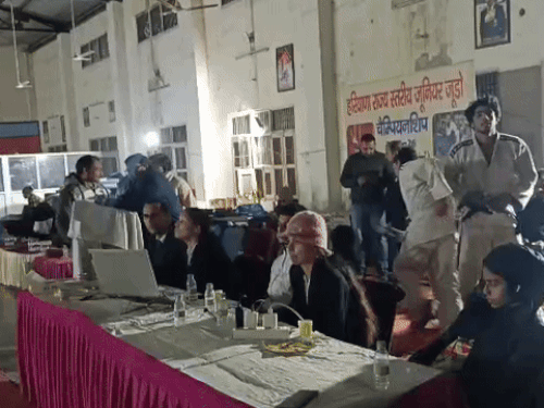 भिवानी के भीम स्टेडियम में आयोजित हरियाणा राज्य स्तरीय जूनियर जूडो चैंपियनशिप का आयोजन