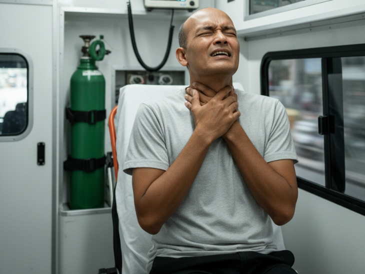 राहुल को भयंकर दर्द हुआ। जैसा कि किसी ने गर्दन पर चाकू मार दिया। (AI फोटो)