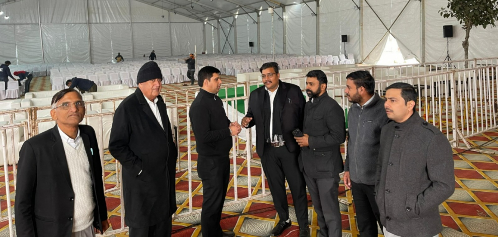 हिसार बार की टीम तैयारियों का जायजा लेती हुई।