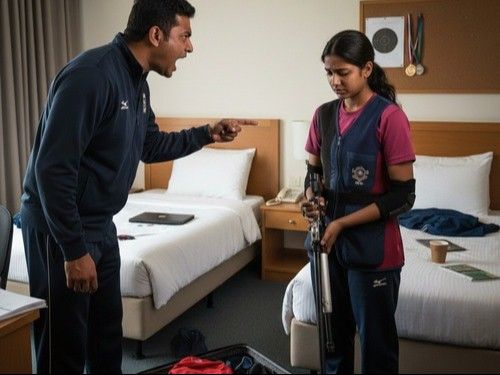 ફરીદાબાદમાં કોચે સગીર શૂટર સાથે હોટલના રૂમમાં દુષ્કર્મ આચર્યું. (AI જનરેટેડ ફોટો)