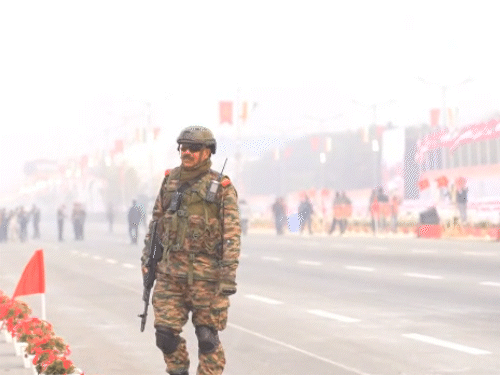 फुल ड्रेस रिहर्सल के दौरान सुरक्षा व्यवस्था को चाक-चौबंद रखने के लिए आर्मी के जवान भी तैनात किए गए।