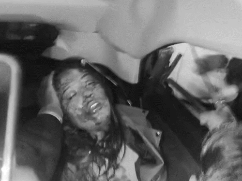 ड्राइवर सीट के बगल में बैठी युवती कार के डेशबोर्ड से टकराई और चिपक गई थी।