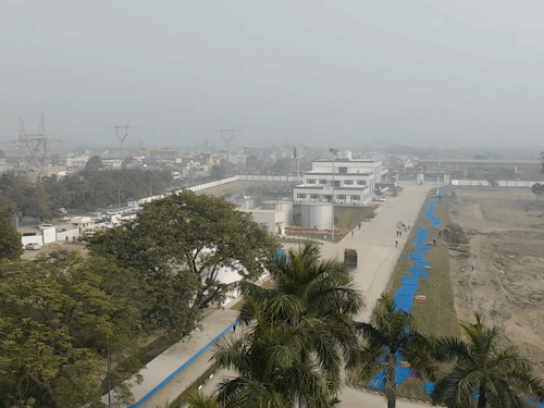 The factory has been built in record time on 70 acres.