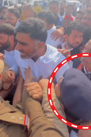 सपा विधायक की SP ट्रैफिक राघवेंद्र कुमार मिश्रा और परतापुर थाना प्रभारी अजय शुक्ला से जमकर धक्का-मुक्की हुई।