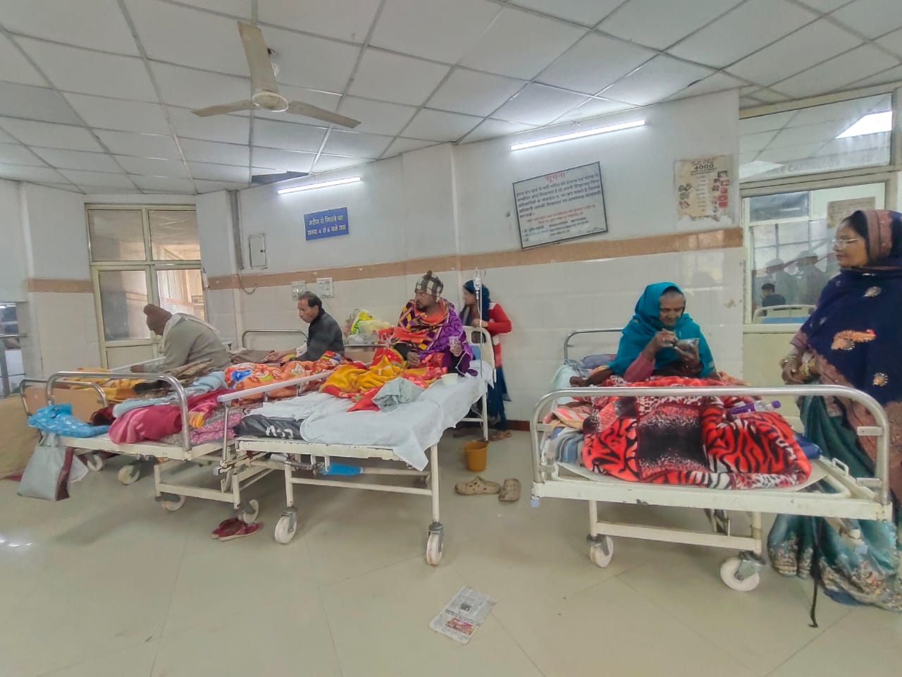 कार्डियोलॉजी विभाग में भर्ती मरीज।