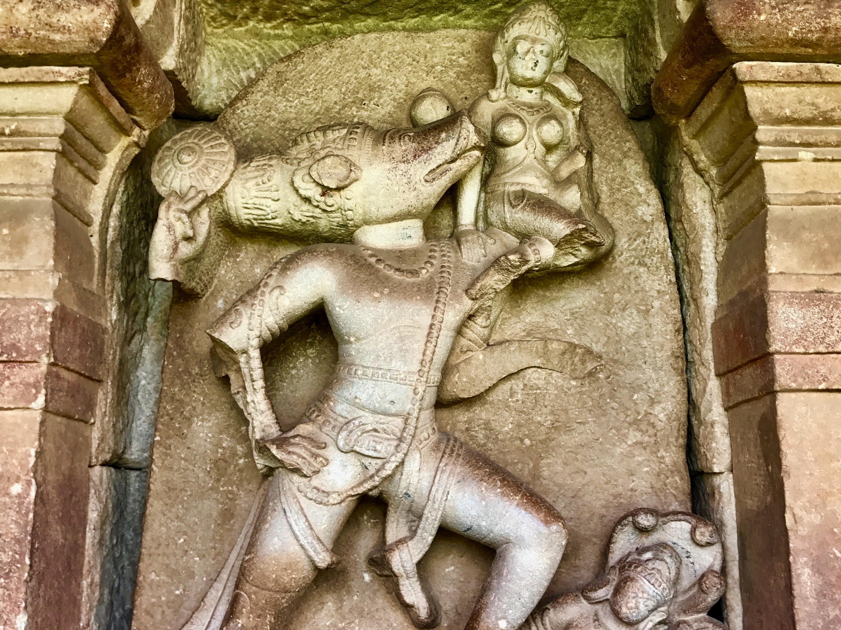कर्नाटक के ऐहोले स्थित करीब 1200 वर्ष पुराना वराह अवतार मंदिर।
यह विष्णु के वराह अवतार के दुर्लभ मंदिरों में से एक है। (फोटो साभार: साराह
वेल्च) - Dainik Bhaskar