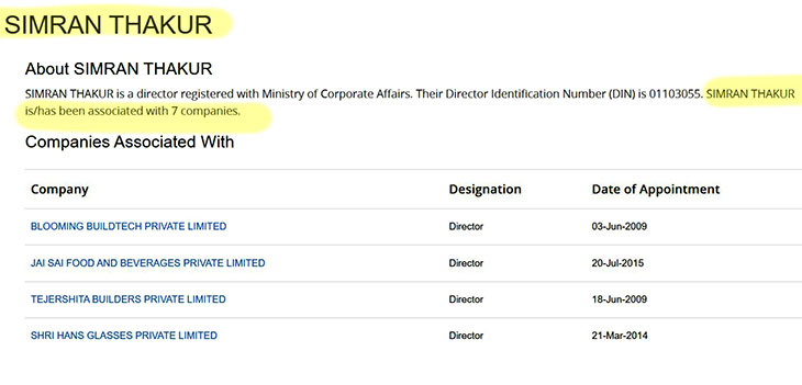संगीत सोम की पत्नी सिमरन ठाकुर भी 7 कंपनियों से जुड़ी हैं।