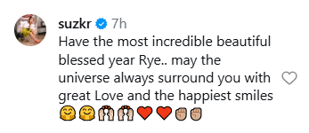 સુઝેને પૂર્વ પતિને શુભેચ્છા પાઠવી.