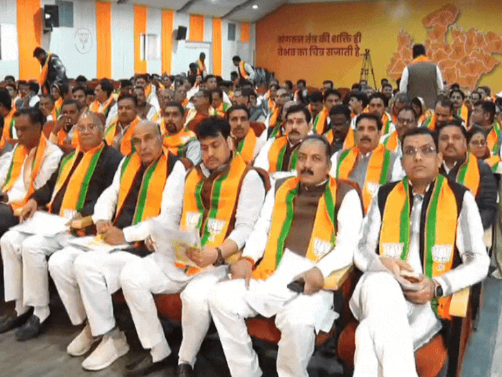 कार्यशाला में मौजूद बीजेपी पदाधिकारी