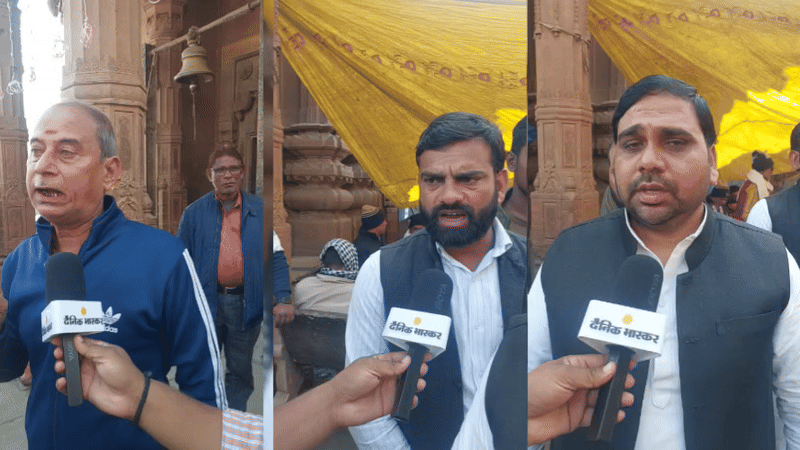 मौके पर पहुंचे लोगों ने मूर्ति तोड़े जाने का विरोध किया। फिर से स्थापना की मांग की।