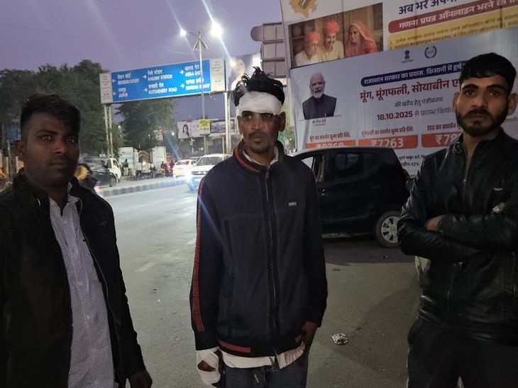 हमले में घायल हुआ युवक सूरज राव।
