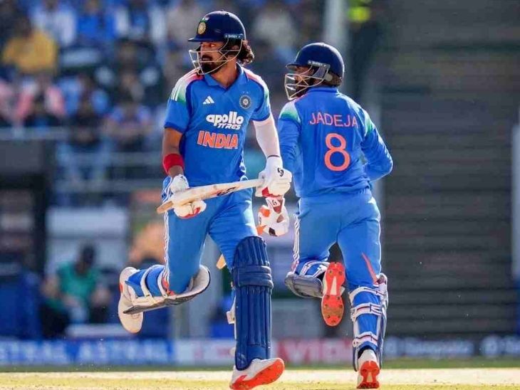 राहुल-जडेजा की साझेदारी ने भारतीय पारी को संभाला।