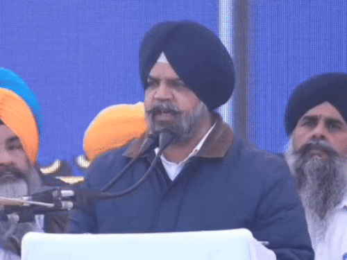 पंथक मोर्चा शिरोमणि अकाली दल वारिस पंजाब दे की कॉन्फ्रेंस में संबोधित करते हुए मनप्रीत अयाली।