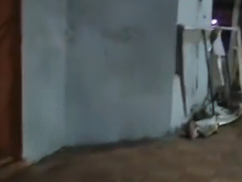 बीजेपी तेलंगाना ने X पर वीडियो पोस्ट किया है। विवाद वैनर फाड़ने से शुरू हुआ था।