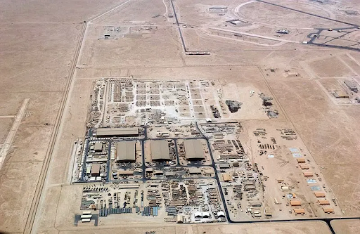 कतर में स्थित अल उदैद एयर बेस, यह मिडिल ईस्ट में अमेरिका की सबसे बड़ी सैन्य सुविधा है।