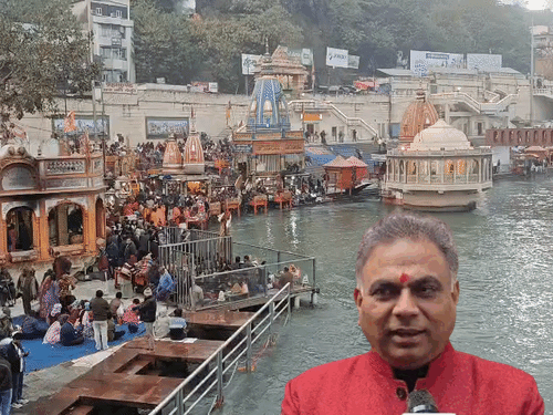 हरिद्वार में घाटों के किनारे गैर-हिंदुओं की एंट्री बैन करने को लेकर पहले भी हिन्दू सभा मांग उठाती रही है। इंसट में हिन्दू सभा के अध्यक्ष नितिन गौतम।