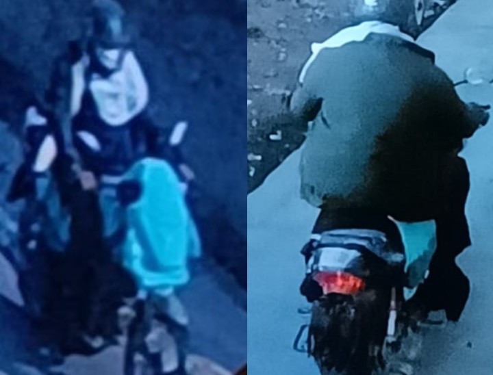 युवक ने अपनी पहचान छुपाने के लिए बाइक की दोनों नंबर प्लेट ढक रखी थी। साथ ही उसने हेलमेट के अंदर तौलिया लपेट रखा था।
