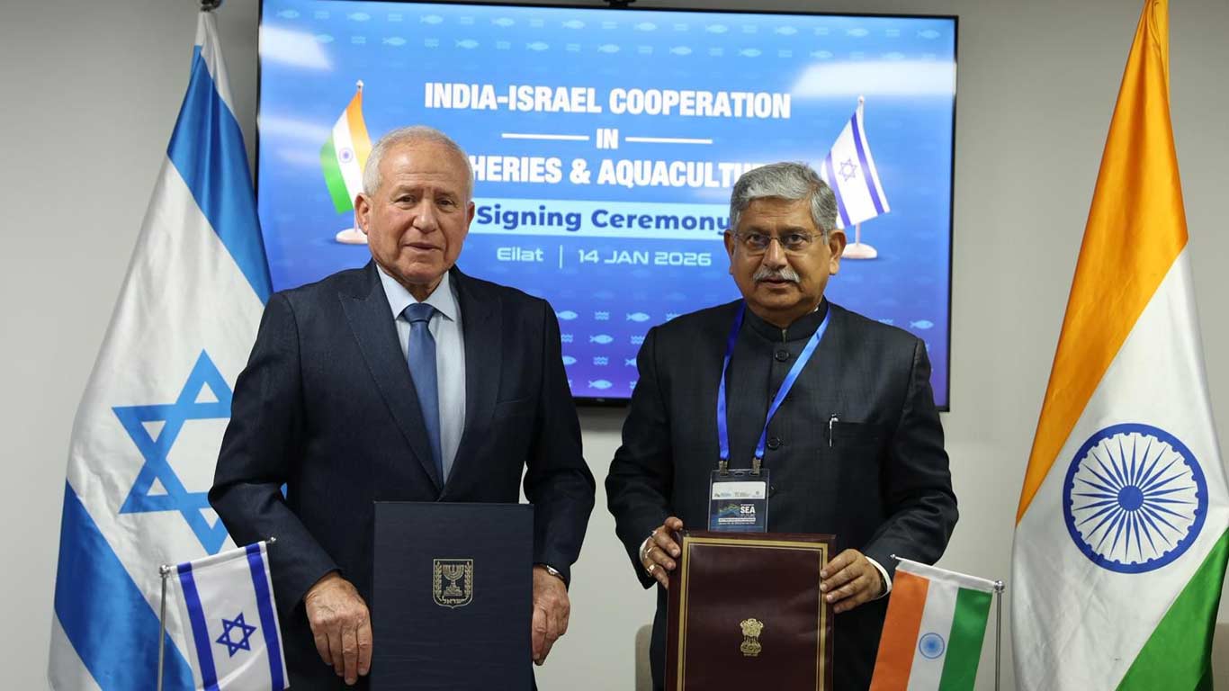 जॉइंट MoU इजराइल में आयोजित ब्लू फूड सिक्योरिटी: सी द फ्यूचर 2026 समिट कॉन्फ्रेंस के दौरान साइन किए।