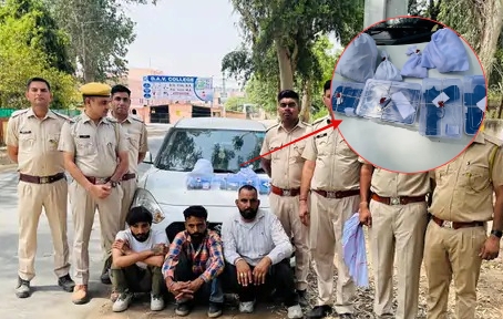 श्रीगंगानगर पुलिस के हत्थे चढ़े तस्करों से 5 विदेशी पिस्टल और हेरोइन बरामद हुई थी।