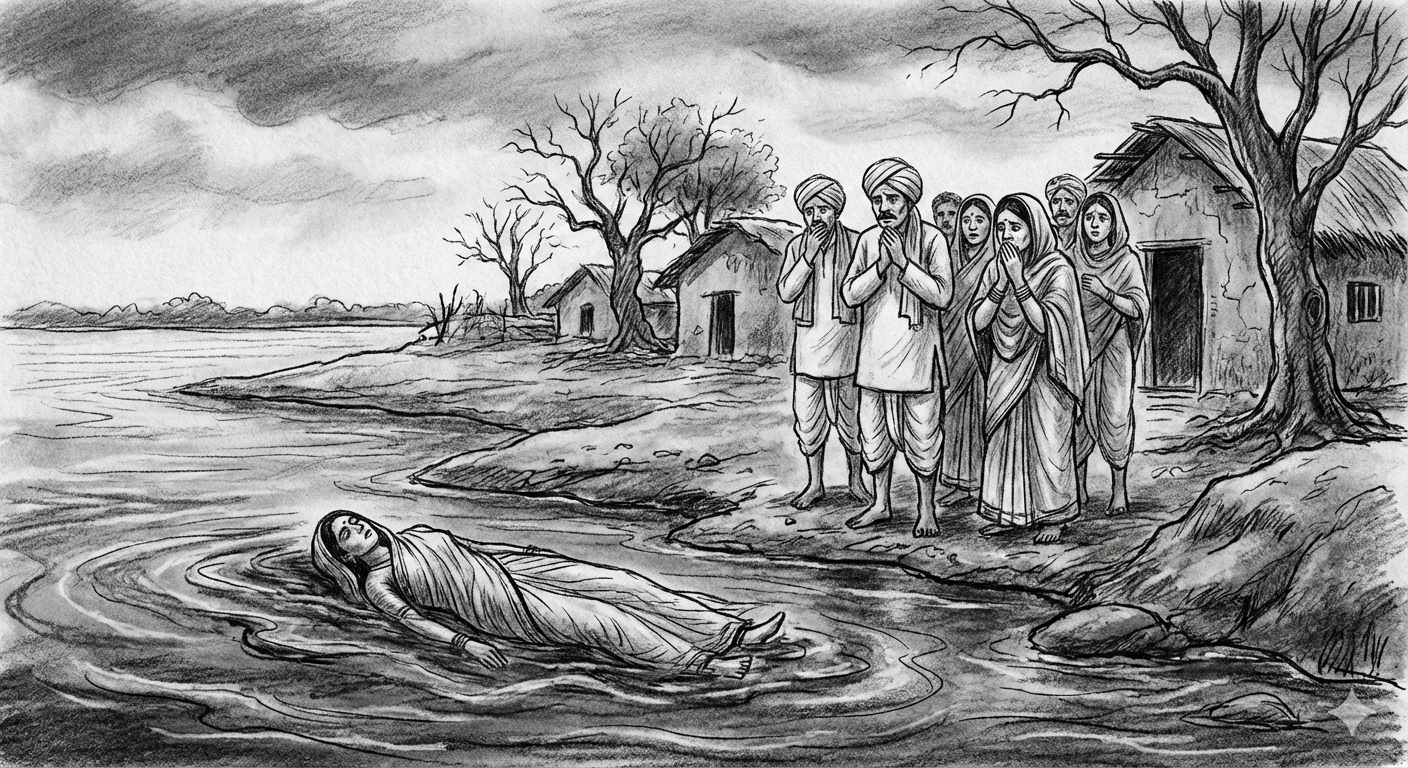 बांसवाड़ा के गेमन पुल के पास महिला का शव तैरता हुआ मिला था। -एआई इमेज