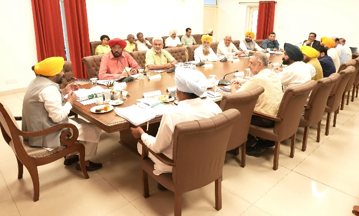 कैबिनेट मीटिंग की अगुवाई करते हुए सीएम भगवंत मान। फाइल फोटो