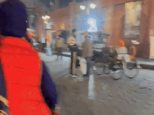 निहंगों ने दौड़कर एक महंत को घेरा।