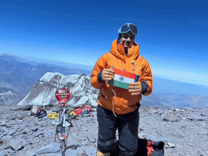 Manasvi Agrawal Hoists India Flag on Aconcagua Peak
