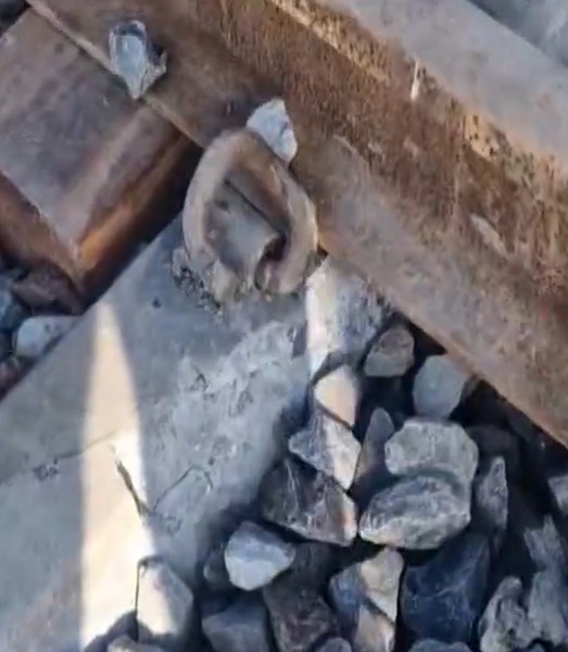 The railway track has also been damaged by the explosion.