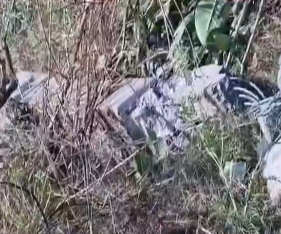 Railway track sleepers damaged in the explosion on railway track in Sirhind.