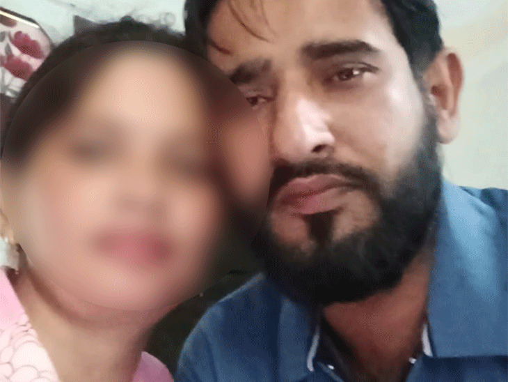 Woman with husband Furkan after nikah - file photo.