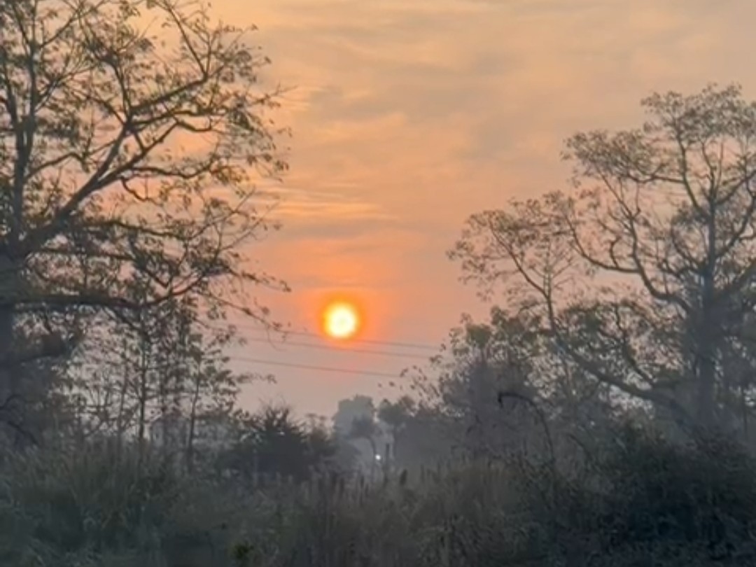 Rampur: Black Clouds, Cold Persists; Roads Lively as Sun Emerges