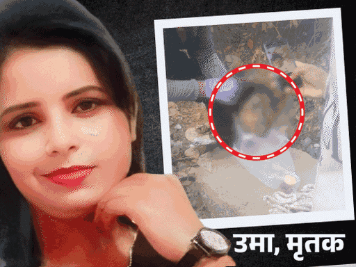 यमुनानगर में 7 दिसंबर को महिला का सिर कटा शव बरामद हुआ था। बाद में पुलिस ने उसकी कटा सिर बरामद किया था। इनसेट में युवती उमा की फाइल फोटो।
