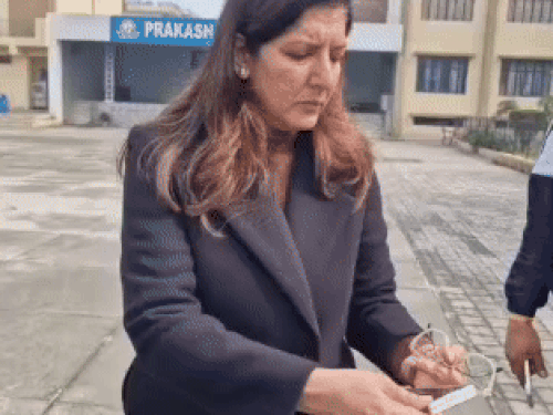 जानकारी देती प्रकाश स्कूल की प्राचार्या अनुप्रिया।