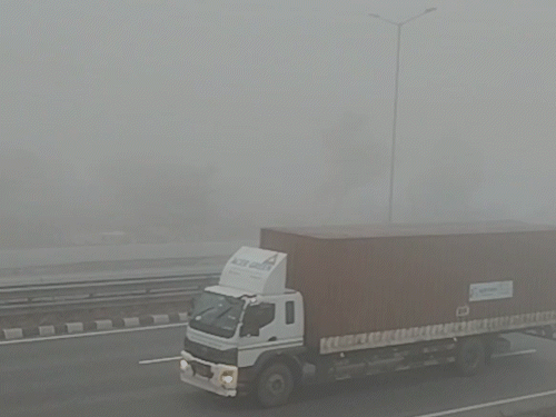 राजस्थान के कोटपुतली में गुरुवार सुबह घना कोहरा छाया रहा।