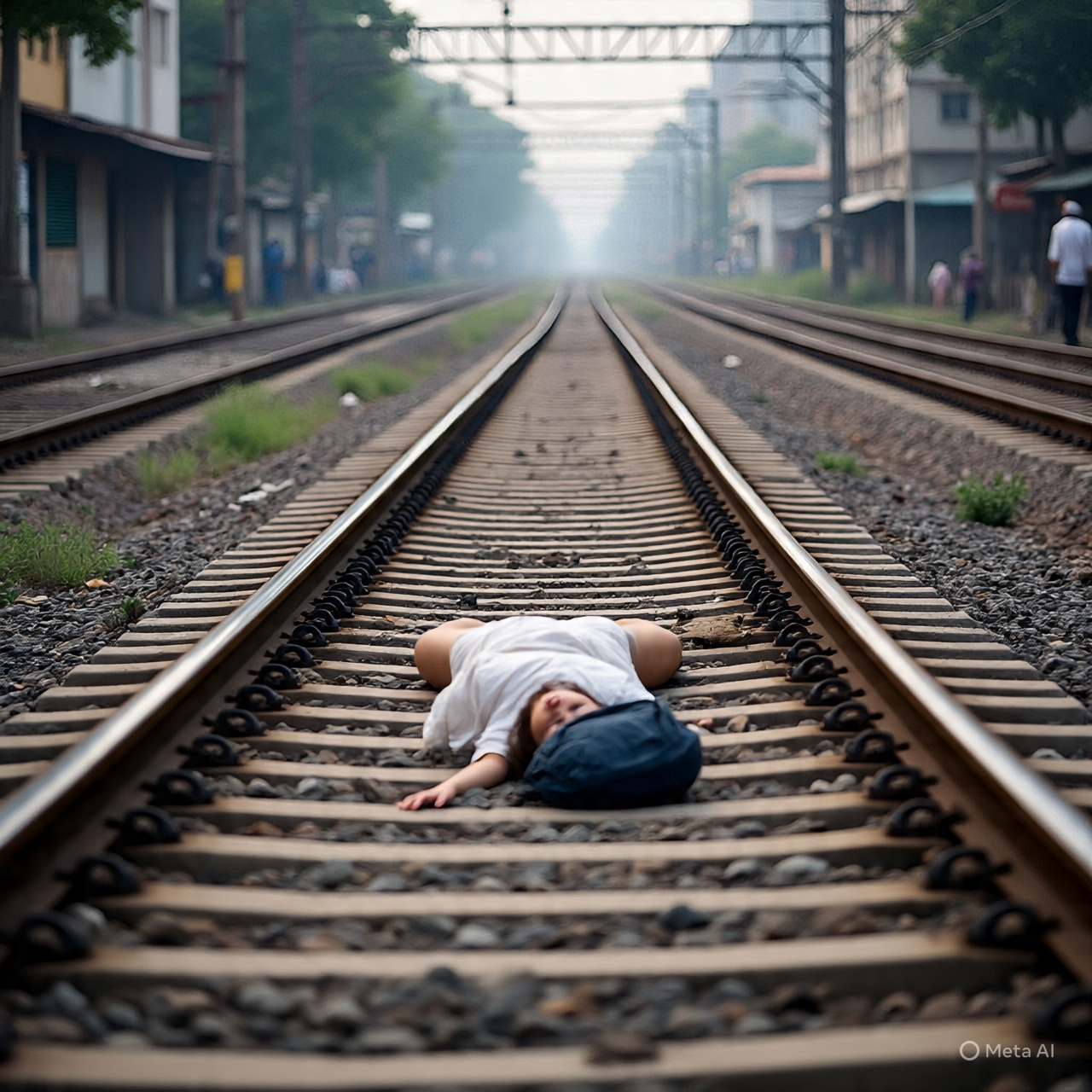 लापता होने के तीसरे दिन लड़की की डेडबॉडी ट्रेन की पटरी पर मिली। फोटो एआई जेनरेटेड है।