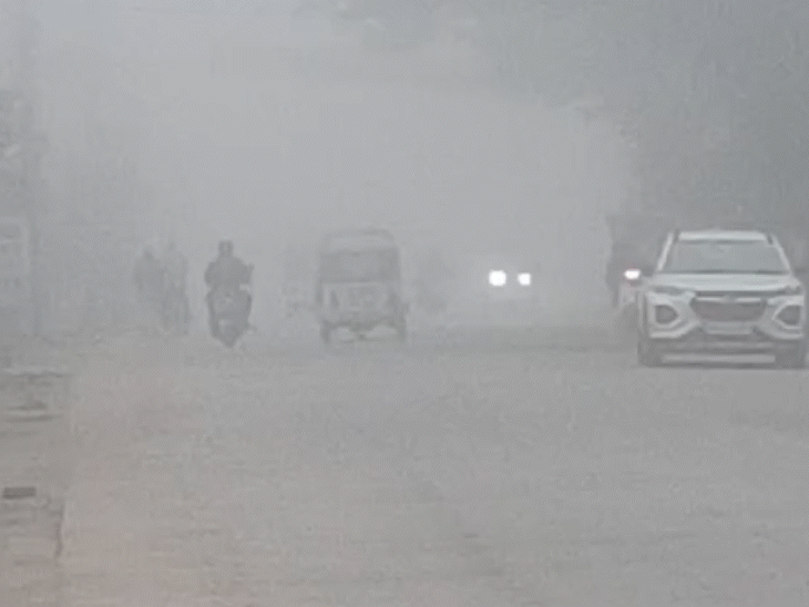 यूपी के कानपुर में शनिवार को घना कोहरा रहा। विजिबिलिटी 10 मीटर तक सिमट गई है।