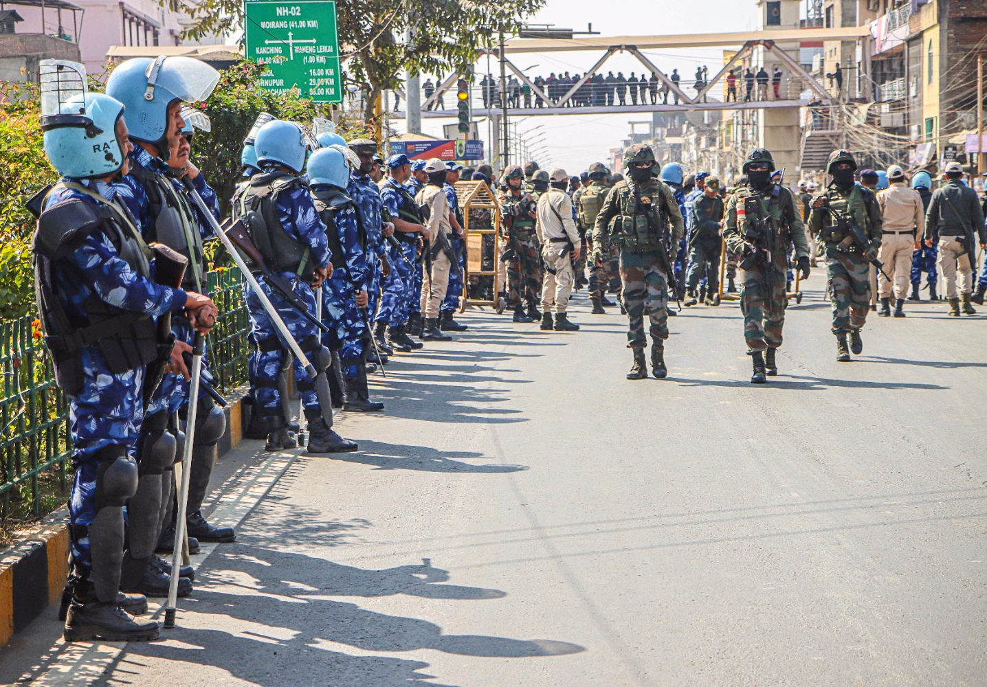 रैली के दौरान बड़ी संख्या में पुलिसबल तैनात रहा।