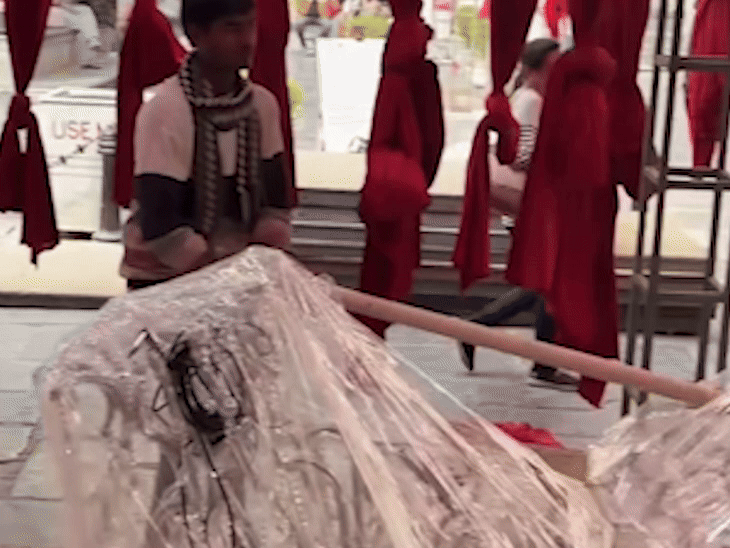 સોશિયલ મીડિયા પર વેડિંગ ડેકોરેશનનો વીડિયો વાયરલ થઈ રહ્યો છે.