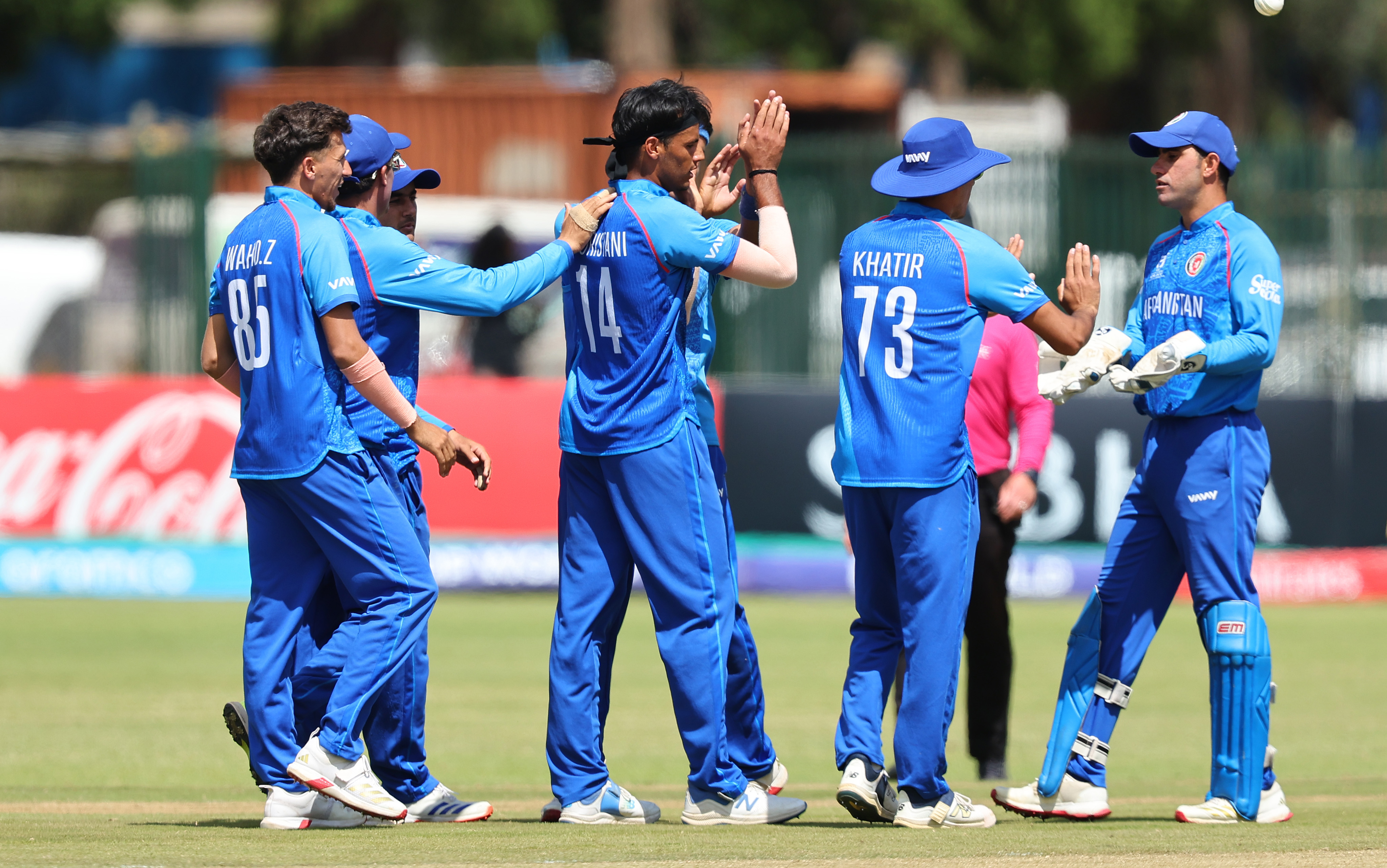 वैभव का विकेट सेलिब्रेट करते अफगानी खिलाड़ी। (फोटो- ACA)