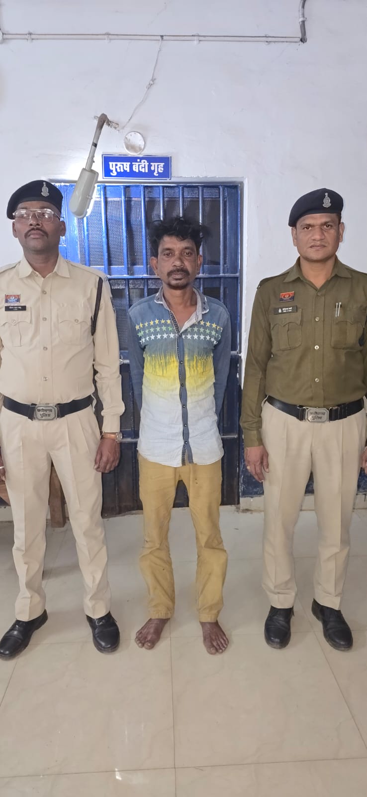 पुलिस ने आरोपी को किया गिरफ्तार।