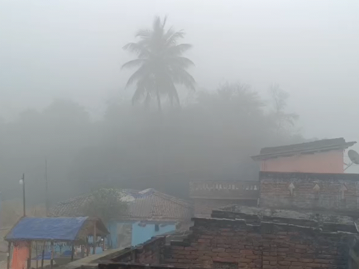 बिहार के मधेपुरा में भी कोहरा रहा।