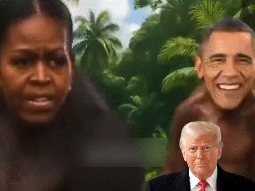 अमेरिकी राष्ट्रपति ने ट्रुथ सोशल पर ओबामा और उनकी पत्नी का वीडियो 5 फरवरी को पोस्ट किया था। - Dainik Bhaskar